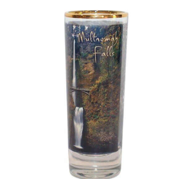 Shot Glass Multnomah Falls Oregon Waterfall Fall W - Picture 1 of 2